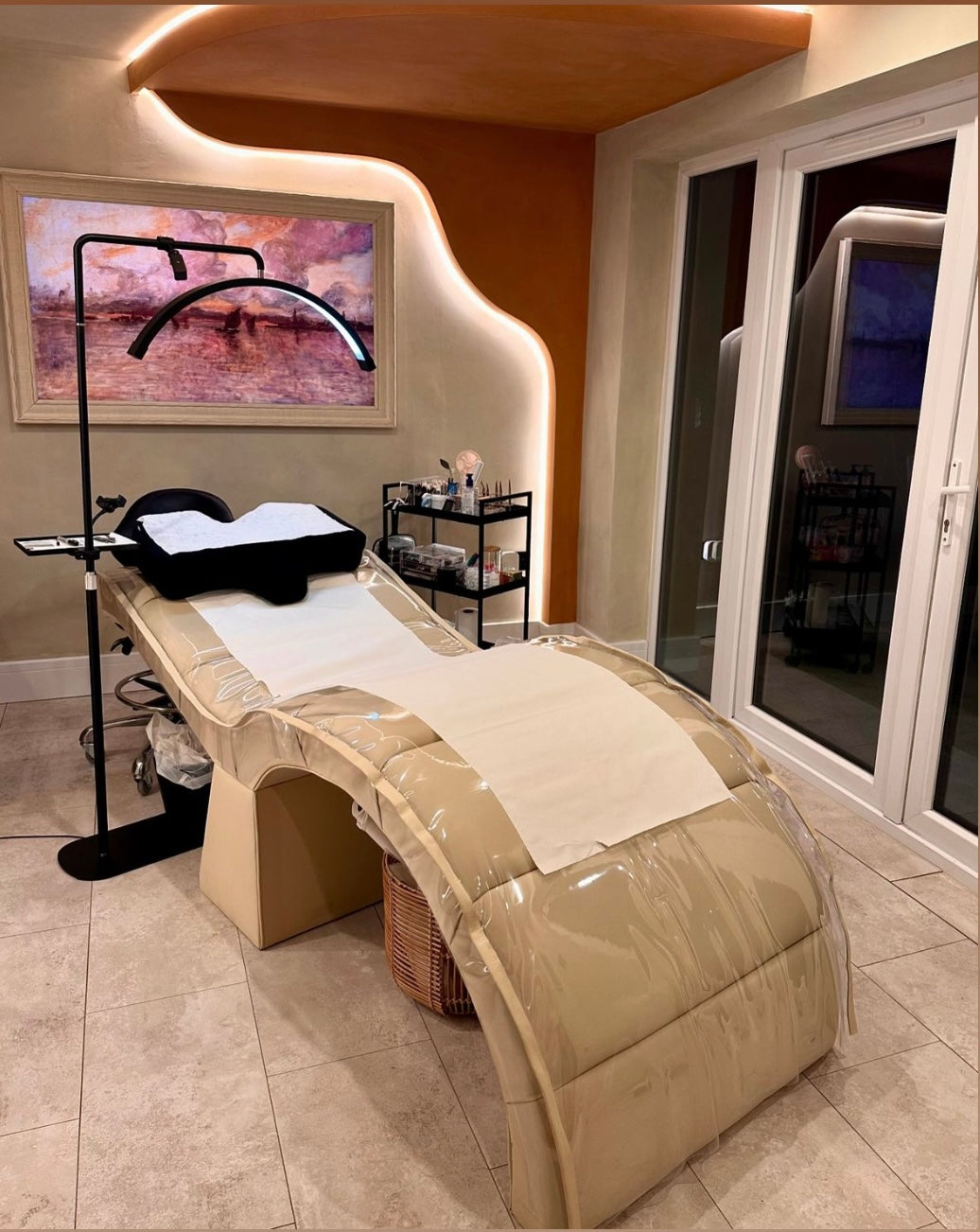 lampe de beauté avec plateau amovible 