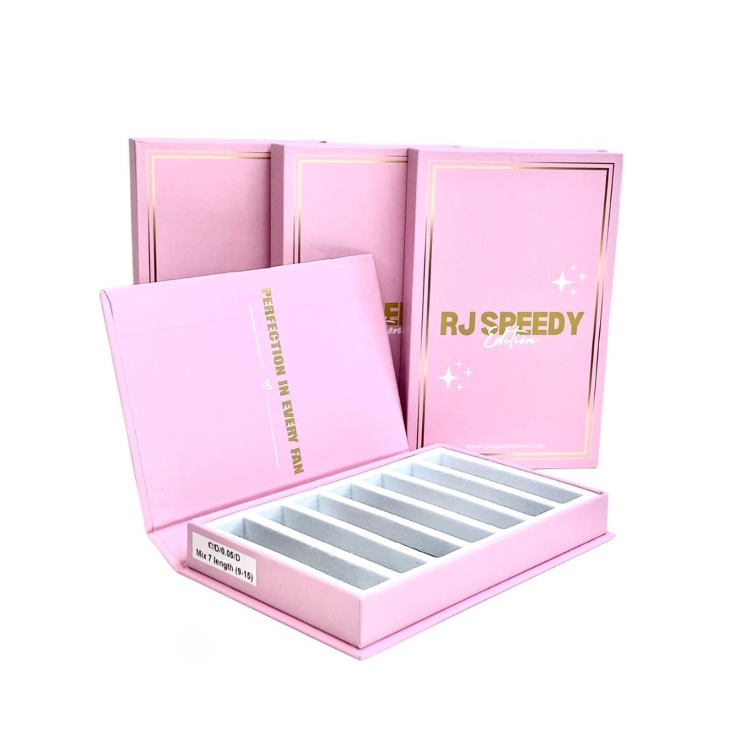 4D, bandes RJ Speed, longueurs mixtes 8 mm-14 mm (800 ventilateurs) bouclage en D