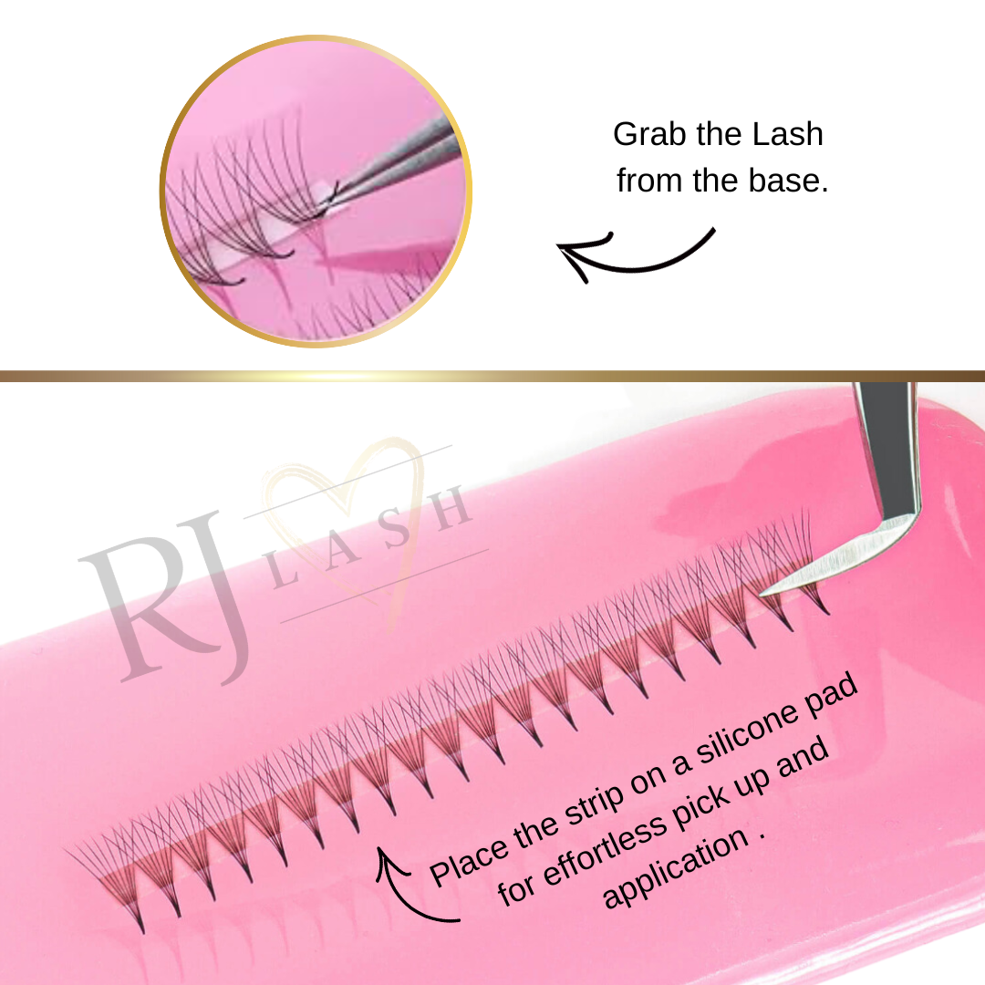 10D, boucles DD, bandes RJ Speed Strips/mèches individuelles, 0,07 (500 mèches)