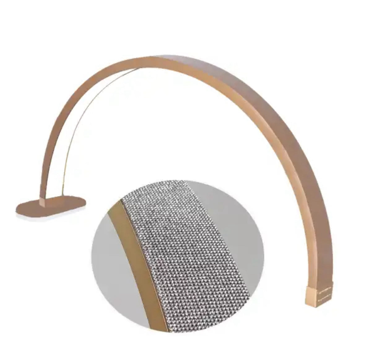 Lampe de bureau Half Moon Diamond 30 pouces - Lampe LED autonome pour ongles