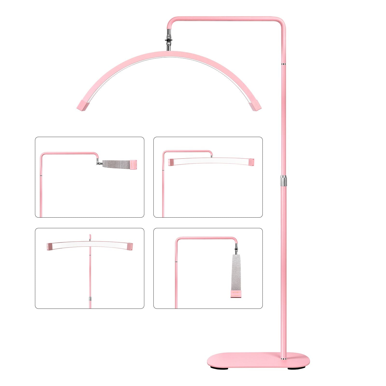 Lampe diamant multi-angle Half Moon - Éclairage LED professionnel pour la beauté 28 pouces | RJ Moon Pro X