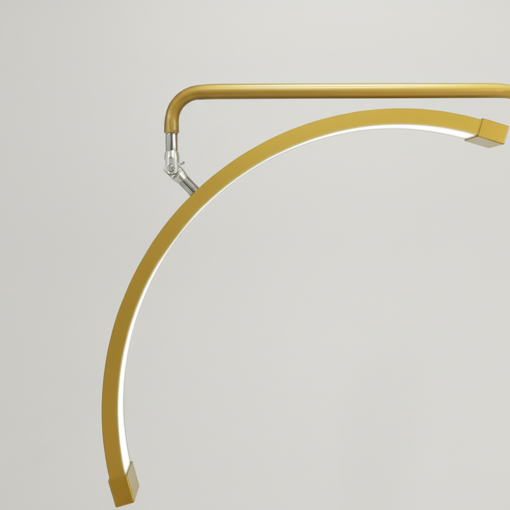 Lampe demi-lune multi-angles - Éclairage LED professionnel pour la beauté 28 pouces | RJ Moon Pro X