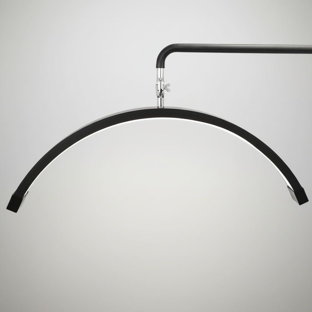 Lampe demi-lune multi-angles - Éclairage LED professionnel pour la beauté 28 pouces | RJ Moon Pro X