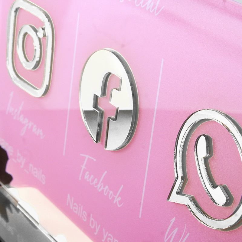 Enseigne personnalisée pour les réseaux sociaux - Triple icône