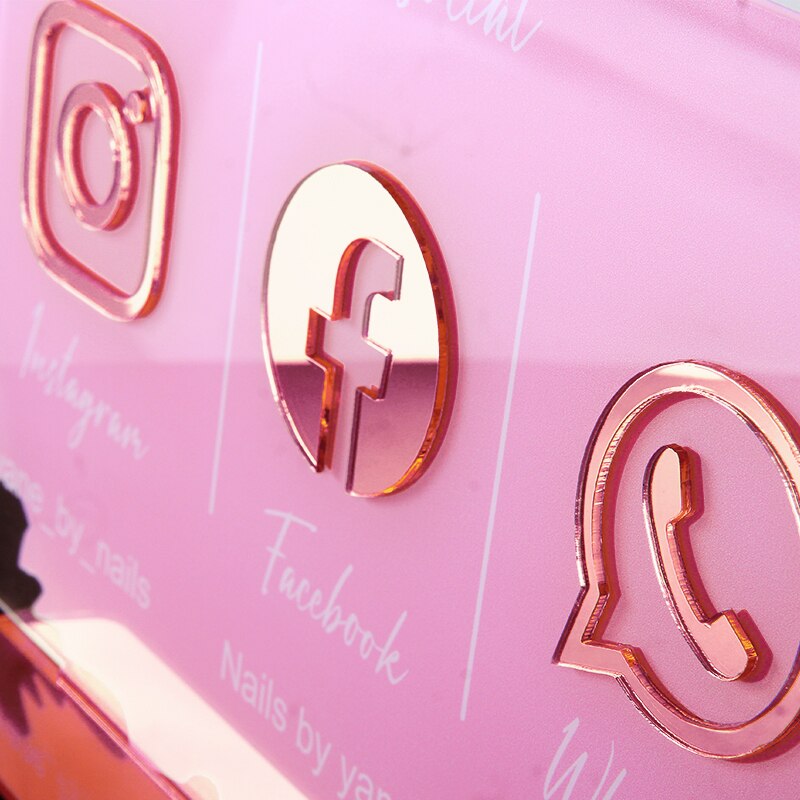 Enseigne personnalisée pour les réseaux sociaux - Triple icône